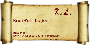 Kneifel Lajos névjegykártya